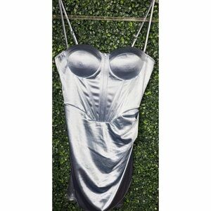 Elegant Silver Mini Dress